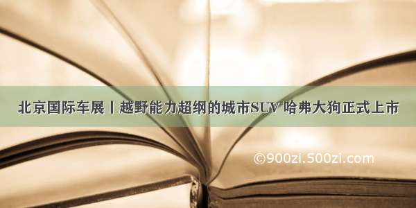 北京国际车展丨越野能力超纲的城市SUV 哈弗大狗正式上市