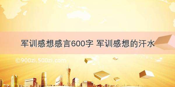 军训感想感言600字 军训感想的汗水