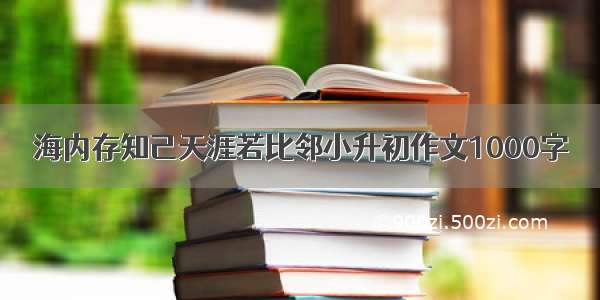 海内存知己天涯若比邻小升初作文1000字