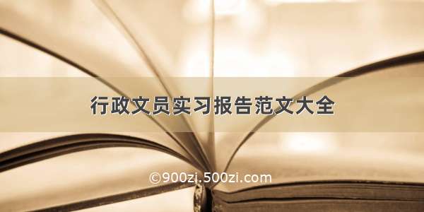 行政文员实习报告范文大全