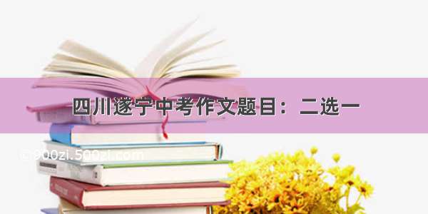 四川遂宁中考作文题目：二选一