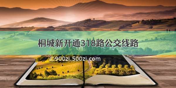 桐城新开通318路公交线路