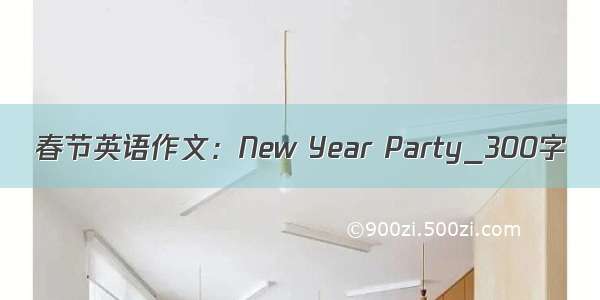 春节英语作文：New Year Party_300字