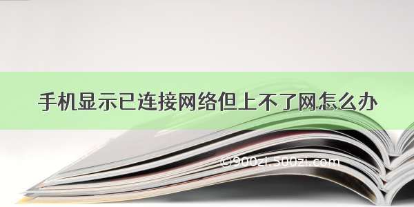 手机显示已连接网络但上不了网怎么办