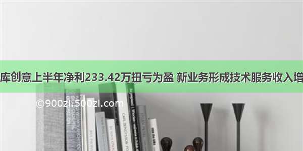 装库创意上半年净利233.42万扭亏为盈 新业务形成技术服务收入增长