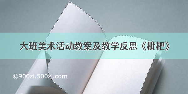 大班美术活动教案及教学反思《枇杷》