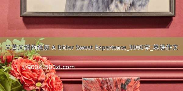 又苦又甜的经历 A Bitter Sweet Experience_3000字_英语作文