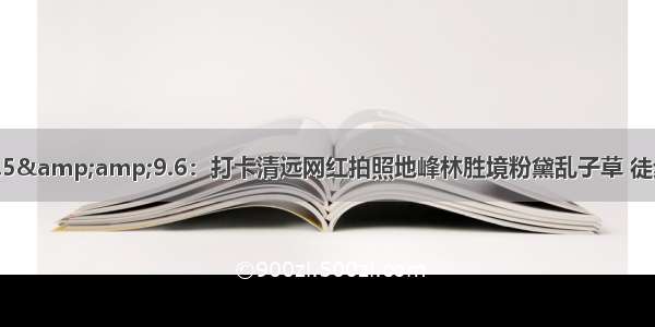 【粉色来袭】9.5&amp;9.6：打卡清远网红拍照地峰林胜境粉黛乱子草 徒步英西峰林1天行