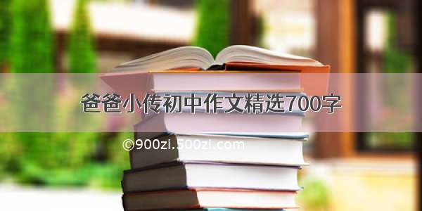 爸爸小传初中作文精选700字