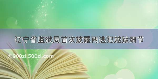 辽宁省监狱局首次披露两逃犯越狱细节