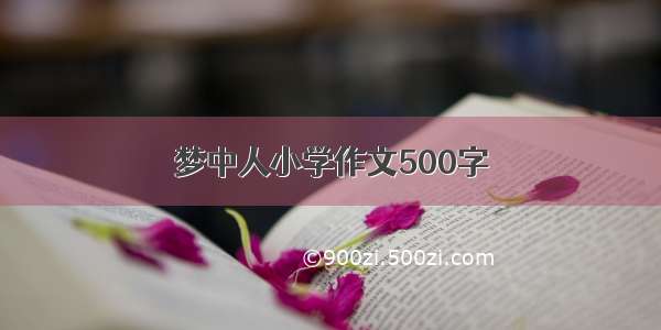 梦中人小学作文500字