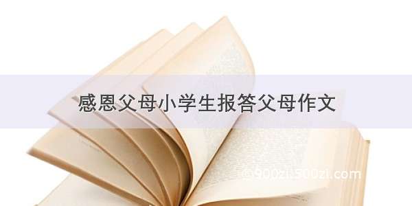 感恩父母小学生报答父母作文