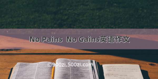 No Pains  No Gains英语作文