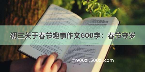 初三关于春节趣事作文600字：春节守岁