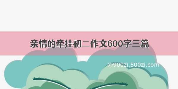 亲情的牵挂初二作文600字三篇