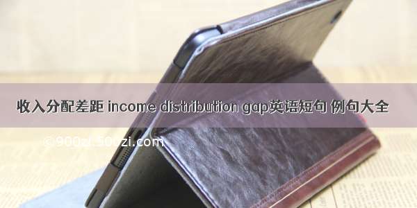 收入分配差距 income distribution gap英语短句 例句大全