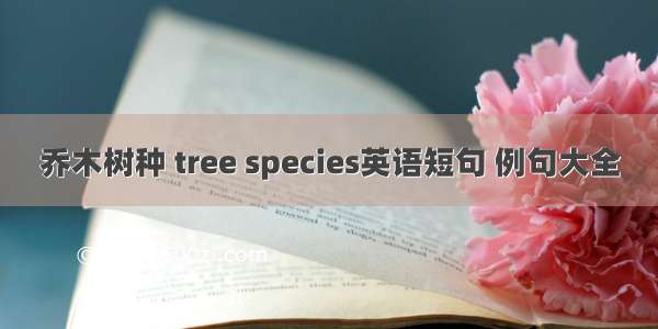 乔木树种 tree species英语短句 例句大全