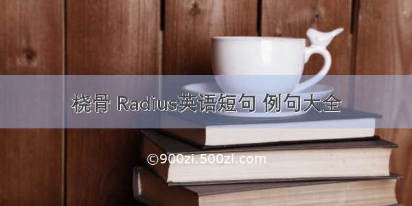 桡骨 Radius英语短句 例句大全