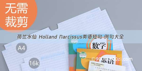 荷兰水仙 Holland Narcissus英语短句 例句大全