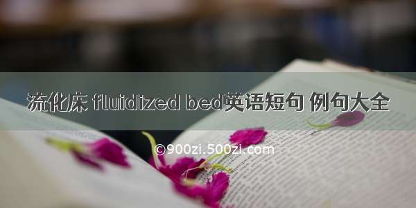 流化床 fluidized bed英语短句 例句大全