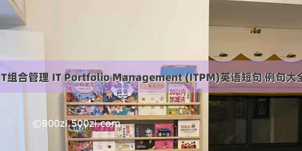 IT组合管理 IT Portfolio Management (ITPM)英语短句 例句大全