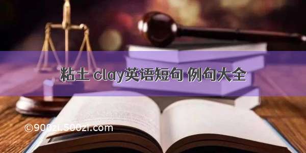 粘土 clay英语短句 例句大全