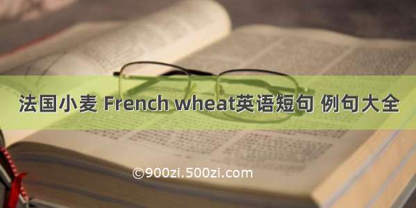 法国小麦 French wheat英语短句 例句大全