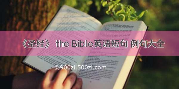 《圣经》 the Bible英语短句 例句大全