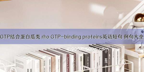 pGTP结合蛋白质类 rho GTP-binding proteins英语短句 例句大全