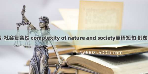 自然-社会复合性 complexity of nature and society英语短句 例句大全