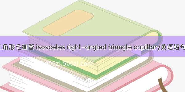 等腰直角三角形毛细管 isosceles right-angled triangle capillary英语短句 例句大全