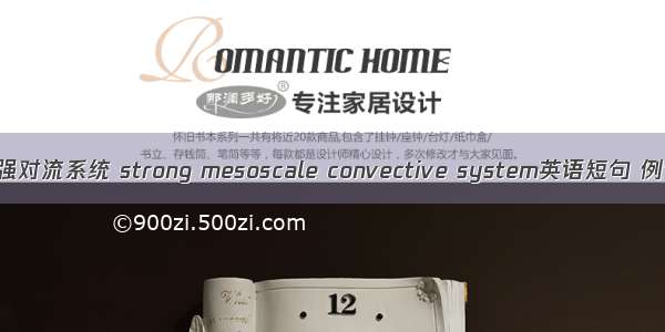 中尺度强对流系统 strong mesoscale convective system英语短句 例句大全