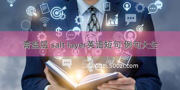 膏盐层 salt layer英语短句 例句大全