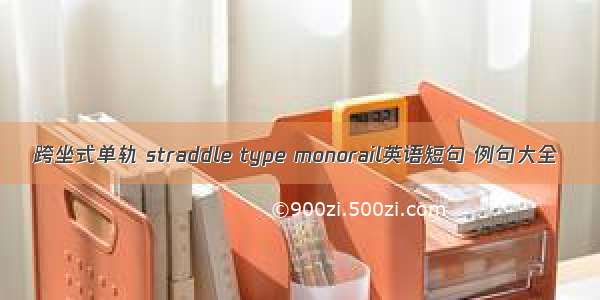 跨坐式单轨 straddle type monorail英语短句 例句大全