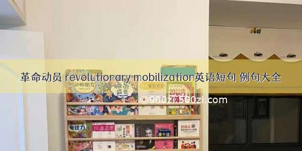 革命动员 revolutionary mobilization英语短句 例句大全