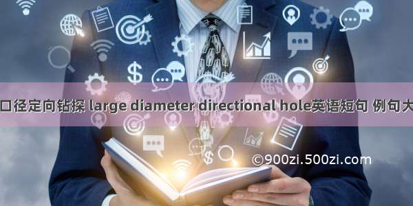 大口径定向钻探 large diameter directional hole英语短句 例句大全