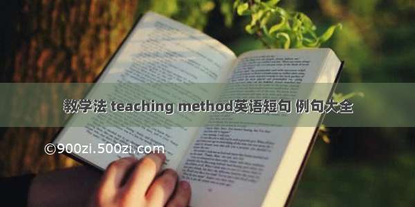 教学法 teaching method英语短句 例句大全