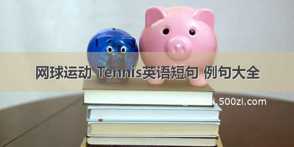 网球运动 Tennis英语短句 例句大全