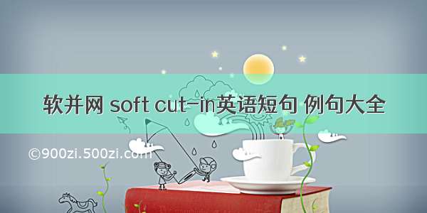 软并网 soft cut-in英语短句 例句大全