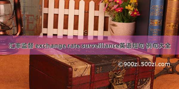 汇率监督 exchange rate surveillance英语短句 例句大全