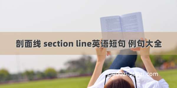 剖面线 section line英语短句 例句大全