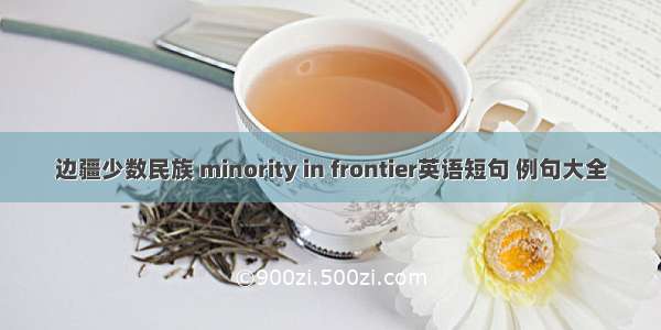 边疆少数民族 minority in frontier英语短句 例句大全