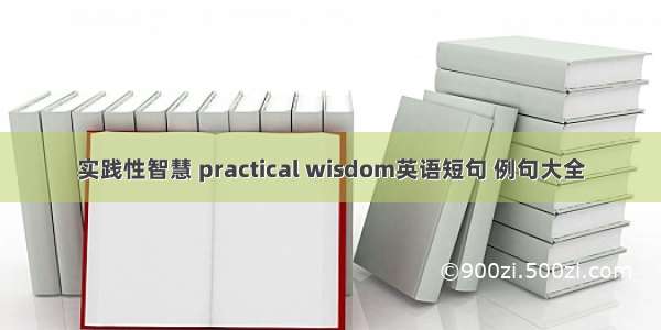 实践性智慧 practical wisdom英语短句 例句大全