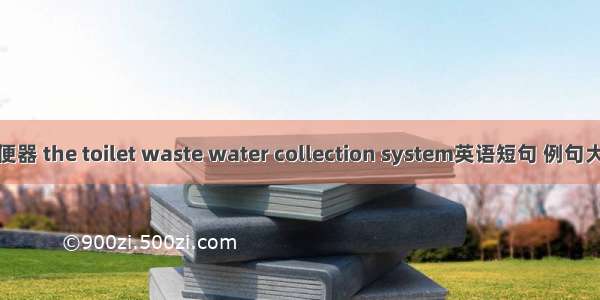 集便器 the toilet waste water collection system英语短句 例句大全