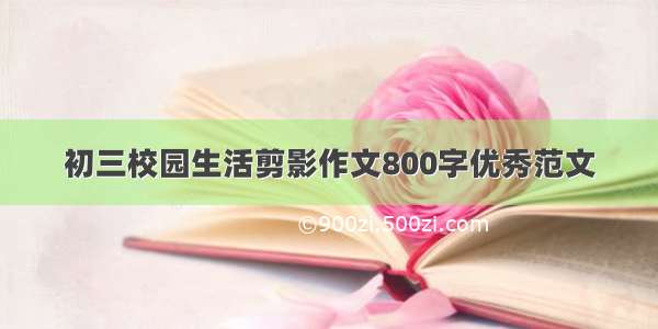 初三校园生活剪影作文800字优秀范文