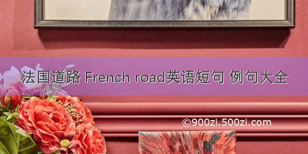 法国道路 French road英语短句 例句大全