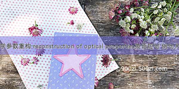 光学参数重构 reconstruction of optical properties英语短句 例句大全