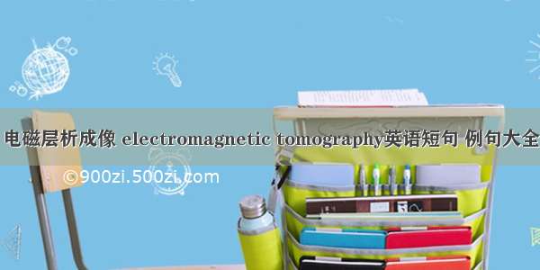 电磁层析成像 electromagnetic tomography英语短句 例句大全