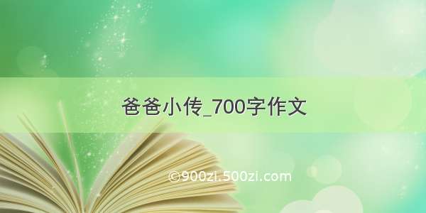 爸爸小传_700字作文