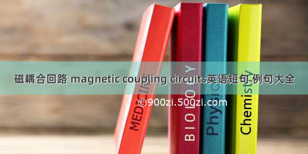 磁耦合回路 magnetic coupling circuits英语短句 例句大全